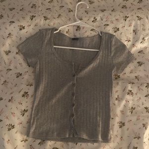 Brandy Melville Gray Zelly Top